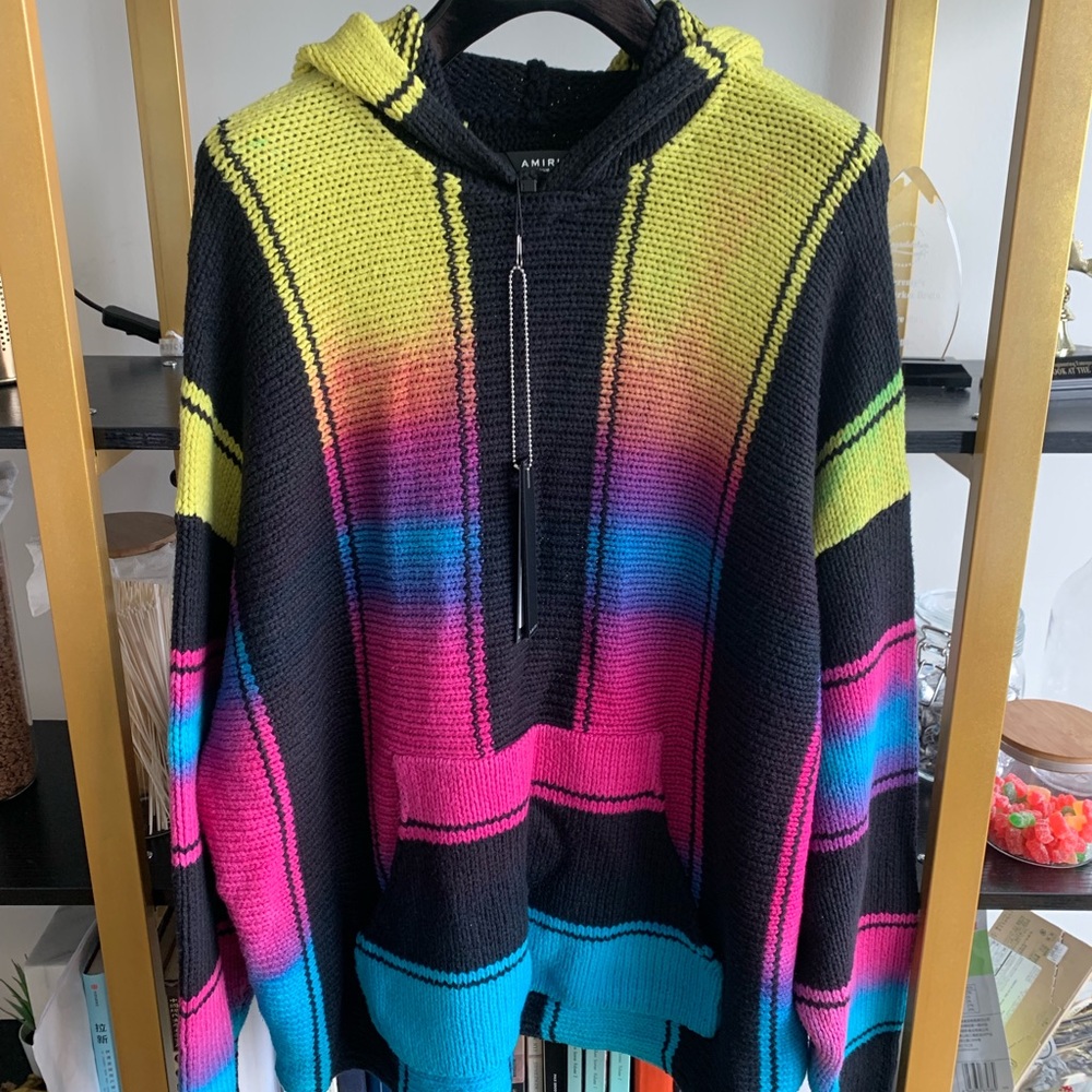 19SS Cashmere Blended Multicolor Hoodie Size M